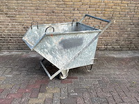 Kiepbak verrijdbaar gegalvaniseerd - afbeelding 1 van  4
