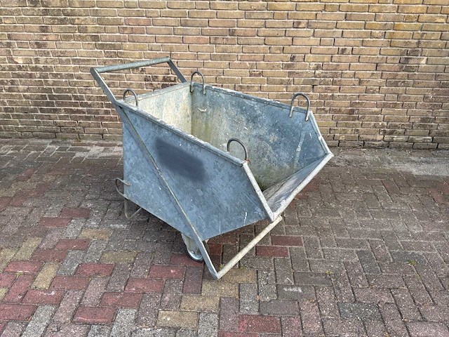 Kiepbak verrijdbaar gegalvaniseerd - afbeelding 3 van  4