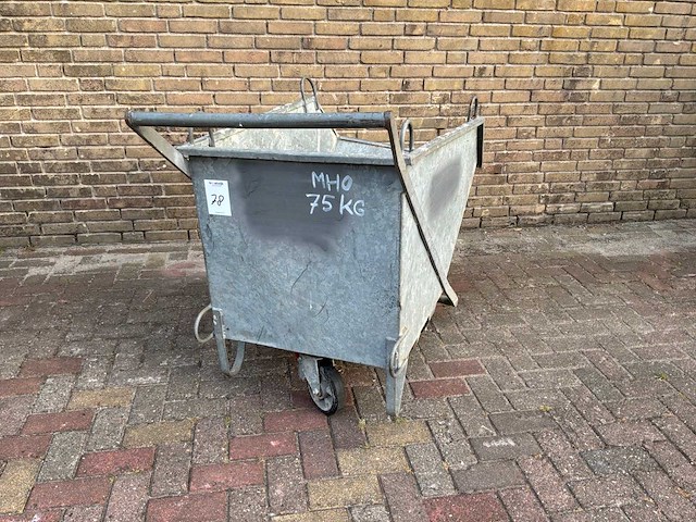 Kiepbak verrijdbaar gegalvaniseerd - afbeelding 4 van  4