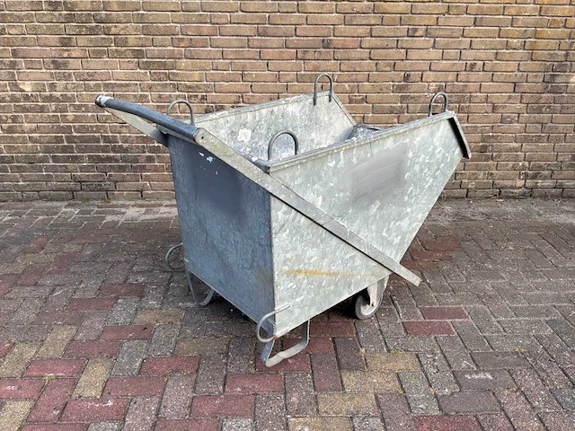 Kiepbak verrijdbaar gegalvaniseerd - afbeelding 2 van  4