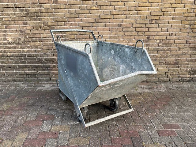 Kiepbak verrijdbaar gegalvaniseerd - afbeelding 3 van  4