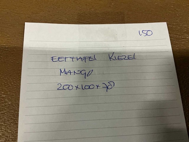 Kiezel eetkamertafel 200cm - afbeelding 5 van  5