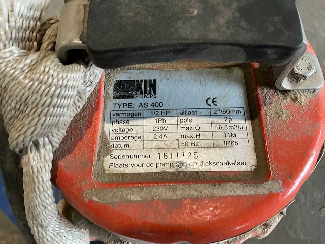 Kin as 400 vuilwaterpomp - afbeelding 2 van  3