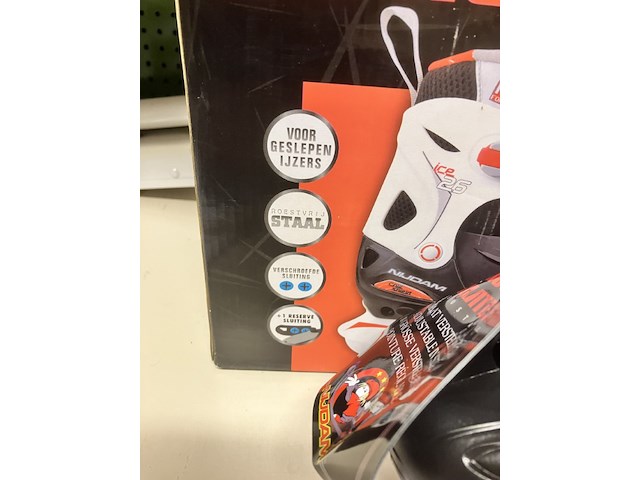 Kinder ijshockeyschaatsen van nijdam verstelbaar maat 30 tot 33 - afbeelding 4 van  9