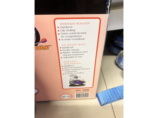 Kinder ijshockeyschaatsen van nijdam verstelbaar maat 30 tot 33 - afbeelding 9 van  9