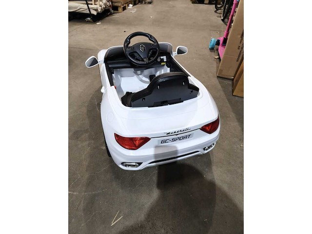 Kinder maserati op accu ca. 120 cm lang, wit - afbeelding 3 van  8