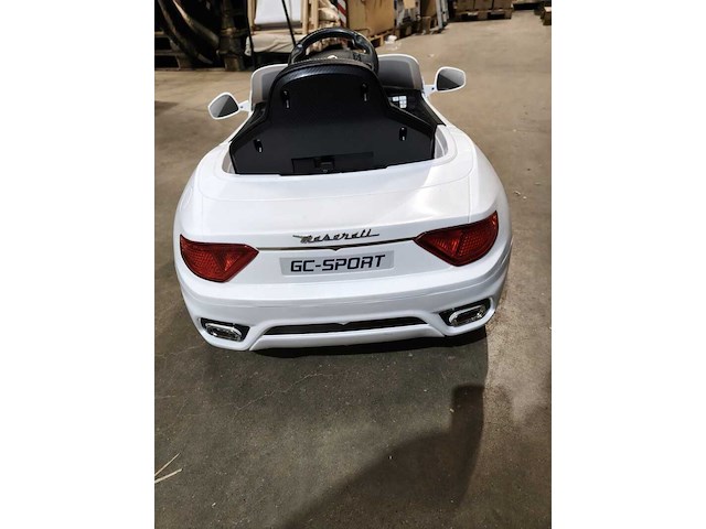 Kinder maserati op accu ca. 120 cm lang, wit - afbeelding 4 van  8