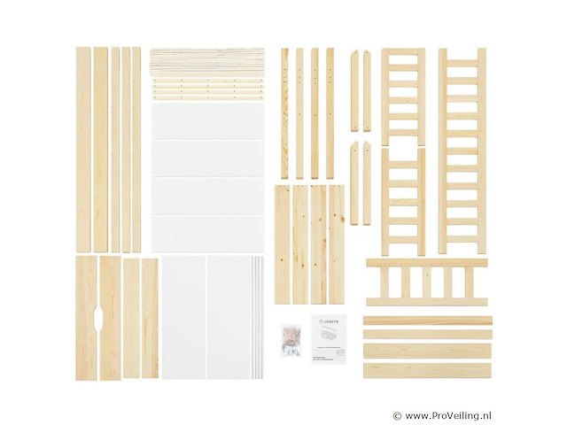 Kinderbed marli - 80 x 160 cm - houtkleur - incl. bedlades - afbeelding 14 van  16