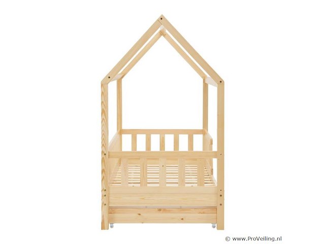 Kinderbed marli - 80 x 160 cm - houtkleur - incl. bedlades - afbeelding 6 van  16