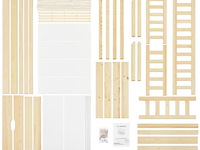 Kinderbed marli - 80 x 160 cm - houtkleur - incl. bedlades - afbeelding 14 van  16