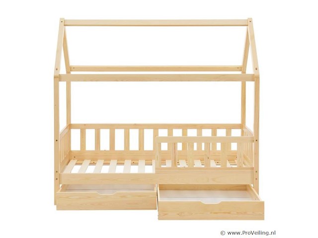 Kinderbed marli - 80 x 160 cm - houtkleur - incl. bedlades - afbeelding 16 van  16