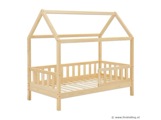 Kinderbed marli - 80 x 160 cm - houtkleur - incl. bedlades - afbeelding 4 van  16
