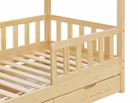 Kinderbed marli - 80 x 160 cm - houtkleur - incl. bedlades - afbeelding 10 van  16