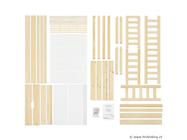 Kinderbed marli - 80 x 160 cm - houtkleur - incl. bedlades - afbeelding 14 van  16