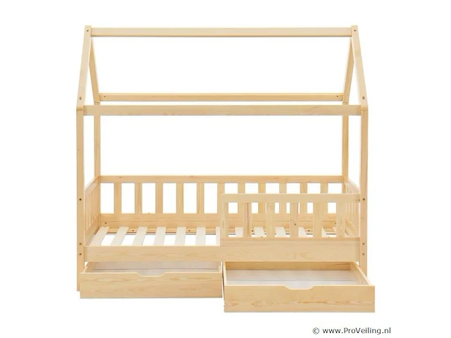 Kinderbed marli - 80 x 160 cm - houtkleur - incl. bedlades - afbeelding 16 van  16