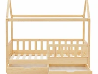 Kinderbed marli - 80 x 160 cm - houtkleur - incl. bedlades - afbeelding 16 van  16