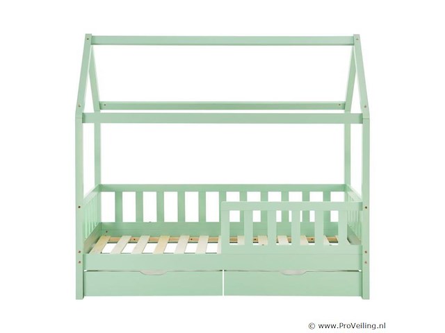 Kinderbed marli - 80 x 160 cm - mint - incl. bedlades - afbeelding 3 van  16