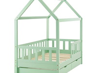 Kinderbed marli - 80 x 160 cm - mint - incl. bedlades - afbeelding 5 van  16