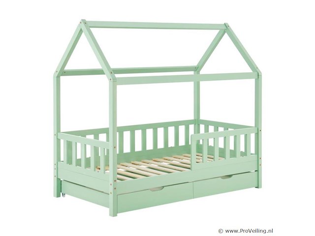 Kinderbed marli - 80 x 160 cm - mint - incl. bedlades - afbeelding 2 van  16