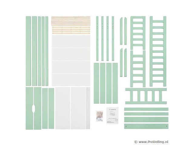 Kinderbed marli - 80 x 160 cm - mint - incl. bedlades - afbeelding 14 van  16