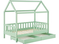 Kinderbed marli - 80 x 160 cm - mint - incl. bedlades - afbeelding 1 van  16