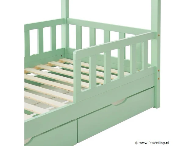 Kinderbed marli - 80 x 160 cm - mint - incl. bedlades - afbeelding 10 van  16
