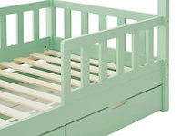 Kinderbed marli - 80 x 160 cm - mint - incl. bedlades - afbeelding 10 van  16