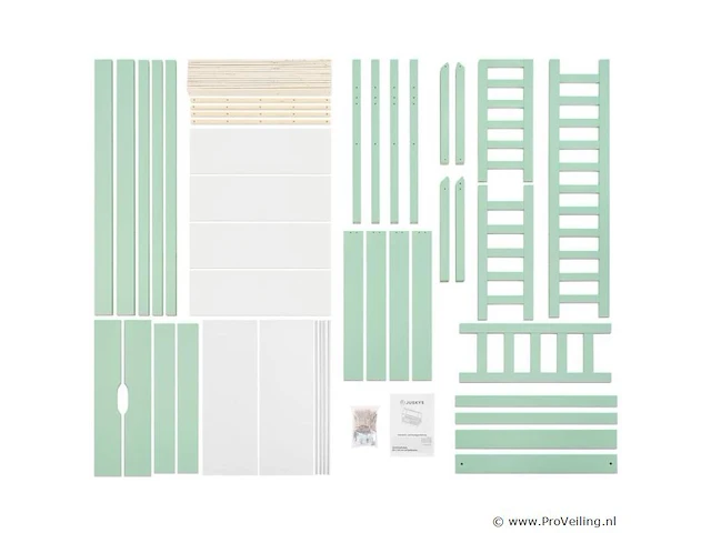 Kinderbed marli - 80 x 160 cm - mint - incl. bedlades - afbeelding 14 van  16