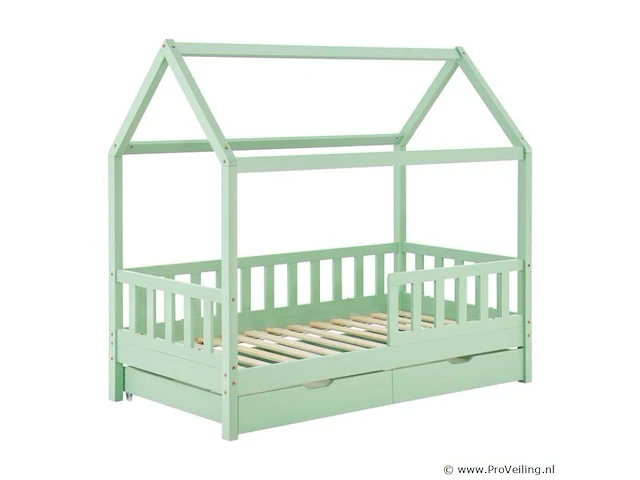 Kinderbed marli - 80 x 160 cm - mint - incl. bedlades - afbeelding 2 van  16