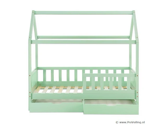 Kinderbed marli - 80 x 160 cm - mint - incl. bedlades - afbeelding 16 van  16