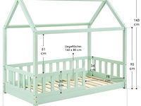 Kinderbed marli - 80 x 160 cm - mint - afbeelding 6 van  6