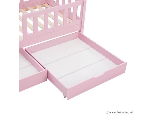 Kinderbed marli - 80 x 160 cm - roze - incl. bedlades - afbeelding 8 van  16