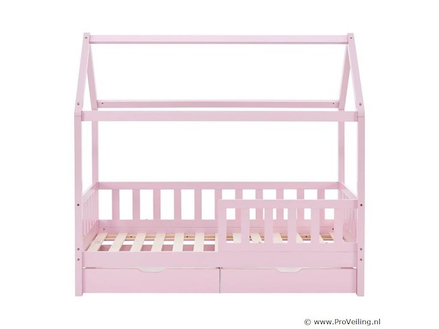 Kinderbed marli - 80 x 160 cm - roze - incl. bedlades - afbeelding 3 van  16