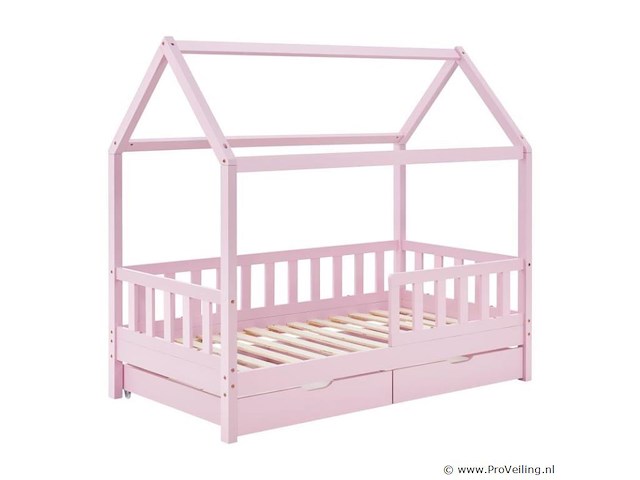 Kinderbed marli - 80 x 160 cm - roze - incl. bedlades - afbeelding 2 van  16