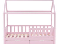 Kinderbed marli - 80 x 160 cm - roze - incl. bedlades - afbeelding 3 van  16