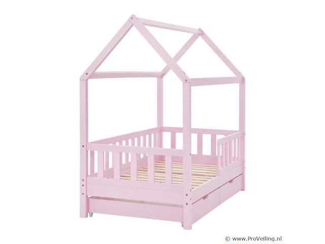 Kinderbed marli - 80 x 160 cm - roze - incl. bedlades - afbeelding 5 van  16