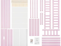 Kinderbed marli - 80 x 160 cm - roze - incl. bedlades - afbeelding 14 van  16