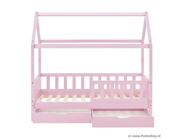 Kinderbed marli - 80 x 160 cm - roze - incl. bedlades - afbeelding 16 van  16