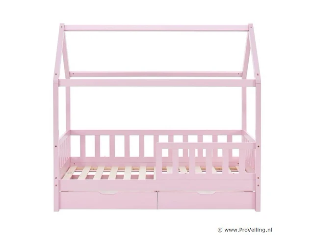 Kinderbed marli - 80 x 160 cm - roze - incl. bedlades - afbeelding 3 van  16