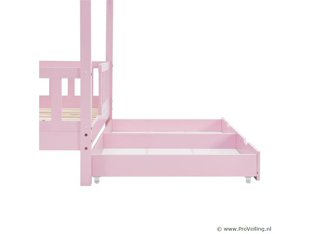 Kinderbed marli - 80 x 160 cm - roze - incl. bedlades - afbeelding 7 van  16
