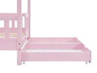Kinderbed marli - 80 x 160 cm - roze - incl. bedlades - afbeelding 7 van  16