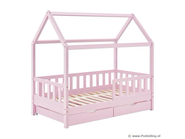 Kinderbed marli - 80 x 160 cm - roze - incl. bedlades - afbeelding 2 van  16