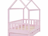Kinderbed marli - 80 x 160 cm - roze - incl. bedlades - afbeelding 5 van  16