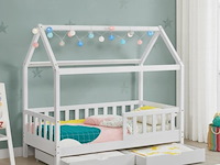 Kinderbed marli - 80 x 160 cm - wit - incl. bedlades - afbeelding 9 van  16