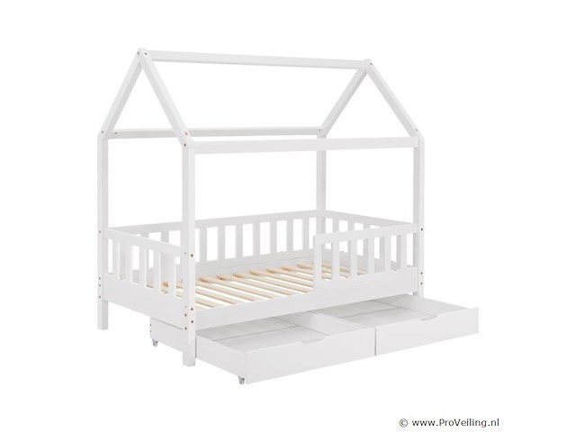 Kinderbed marli - 80 x 160 cm - wit - incl. bedlades - afbeelding 1 van  16