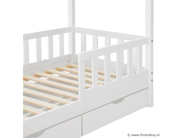 Kinderbed marli - 80 x 160 cm - wit - incl. bedlades - afbeelding 10 van  16