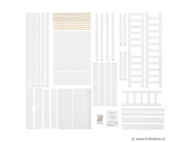 Kinderbed marli - 80 x 160 cm - wit - incl. bedlades - afbeelding 14 van  16