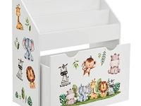 Kinderboekenkast - 63 x 30 x 70 cm - wit - afbeelding 1 van  7