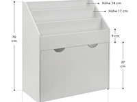 Kinderboekenkast - 63 x 30 x 70 cm - wit - afbeelding 7 van  7