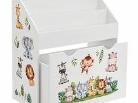 Kinderboekenkast - 63 x 30 x 70 cm - wit - afbeelding 1 van  7